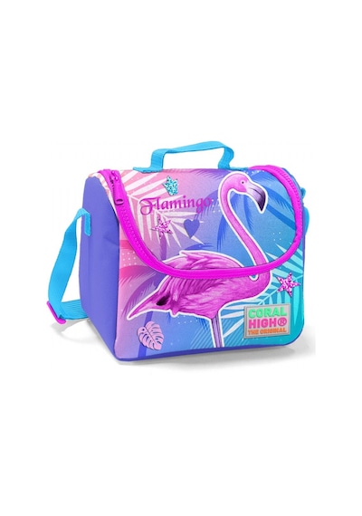Coral High Mor Flamingo Baskılı Termoslu Beslenme Çantası - Kız Ç