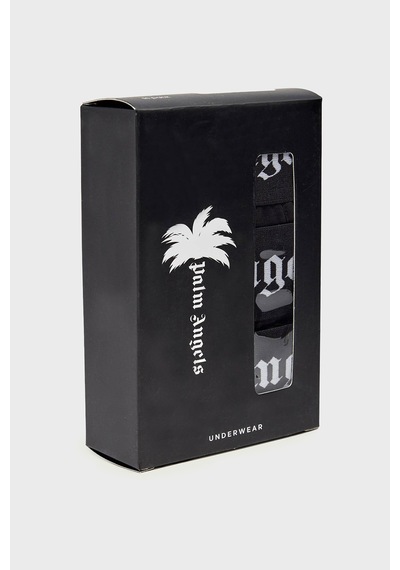 Palm Angels Logolu Pamuklu 3 Pack Boxer Erkek Boxer Pla1umbtr01tr Siyah