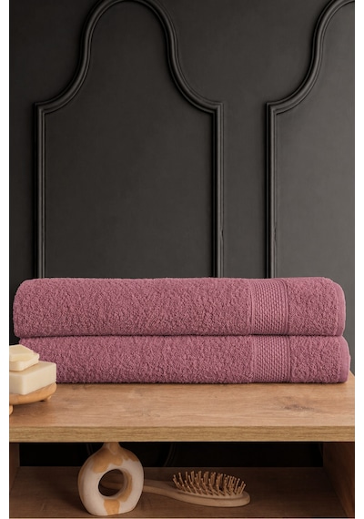 Blanc 2'li 70x140 Banyo Havlu Seti Havlu Banyo Havlusu I Hamam Seti I Çeyiz Havlusu - Mürdüm