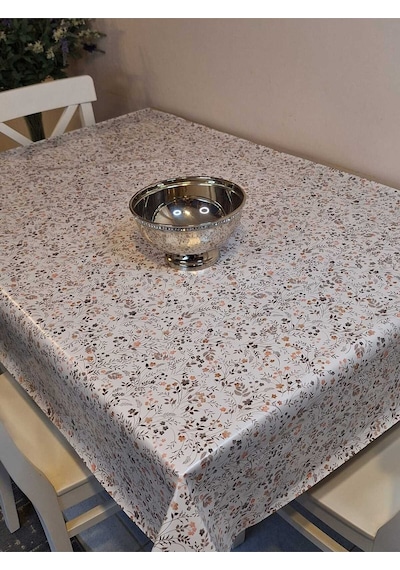 Elyaflı Pvc Muşamba - Desenli Silinebilir Masa Örtüsü Mrl207b Renkli