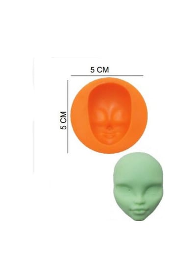Şeker Hamur Kalıbı Silikon Kadın Yüzü 5 5 Cm