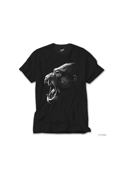 King Kong Face Siyah Tişört Siyah