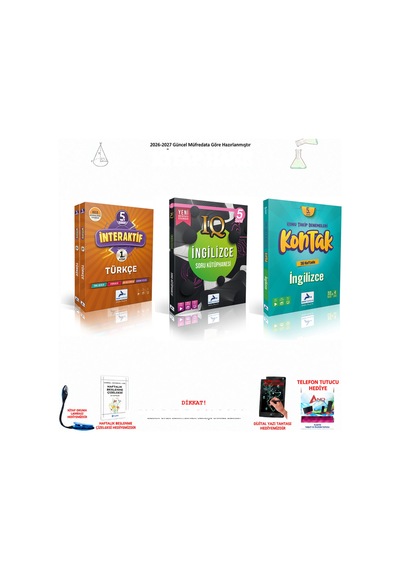 Paraf 5. Sınıf İngilizce, Türkçe Kontak İnteraktif 3 Kitap Seti