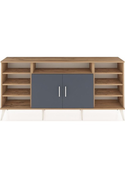 Arges Konsol 8 Raflı 2 Kapaklı 176x30x83 Çam-antrasit/çam Antrasit/çam Arges Konsol 8 Raflı 2 Kapaklı 176x30x83 Çam-antrasit/çam Antrasit/çam