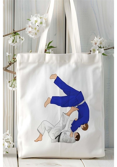 Art Hediye Judo Baskılı Bez Çanta Kişiye Özel Model 9 Çok Renkli