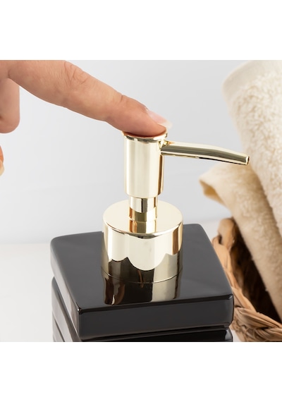 Porsima 3206 Seramik Sıvı Sabunluk Lavabo Sabunluğu 275 Cc Siyah