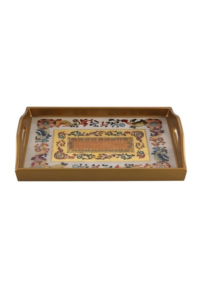 Pasabahce Çiçek Tepsi 41x28x7 Cm - 1 Adet Cok Renkli