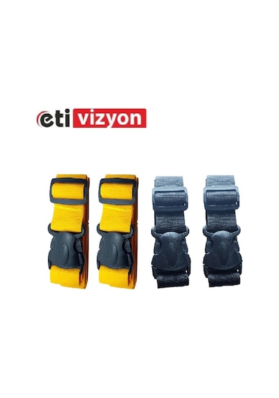 Etivizyon Valiz Kemeri 4 Adet Sarı-siyah Sarı - Siyah