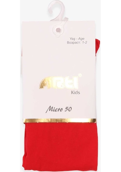 Katamino Breeze Kız Çocuk Külotlu Çorap Micro 50 Kırmızı (1-2-11-12 Yaş)