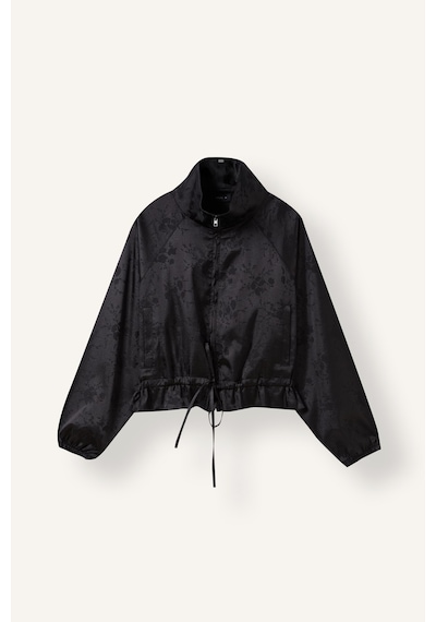 Defacto Beli Büzgülü Jakarlı Balloon Fit Dik Yaka Blazer Ceket I5184ax26wnbk81 Siyah-bk81