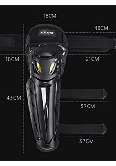 Ebakbak Motosiklet Ve Bisiklet Lüx Dizlik Ce Sertifikalı Koruma Mafsallı Motor Dizliği Siyah