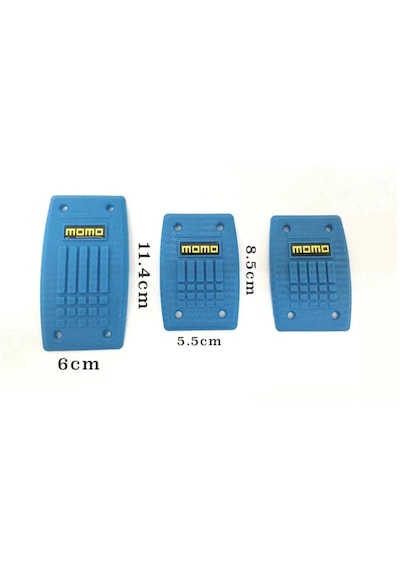 Momo Pedal Seti Pedal Koruyucu Set Mavi Renk Gaz-fren-debriyaj