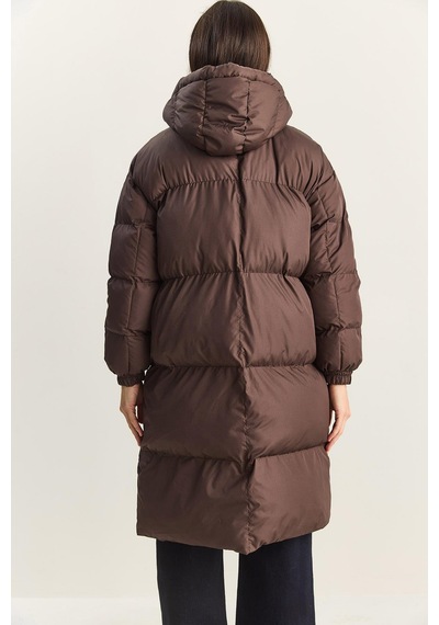 Shade Kadın Cep Detaylı Astarlı Kapüşonlu Uzun Puffer Mont 1129 60283868 - Acı Kahve Kahverengi Shade Kadın Cep Detaylı Astarlı Kapüşonlu Uzun Puffer Mont 1129 60283868 - Acı Kahve Kahverengi