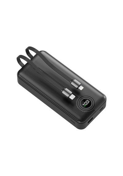 W4 Powerbank, 20.000mah, 22.5w Hızlı Şarj, Type-c Ve Lightning Dahili Kablolu, Pd, Led Göstergeli, 4 Port, Dca0068