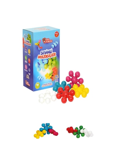 Sevimli Moleküleller Puzzle Birleştirme Oyunu Eğitici Oyuncaklar