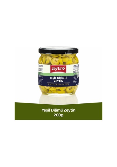 Yeşil Dilimli Zeytin 200 Gr Cam Kavanoz