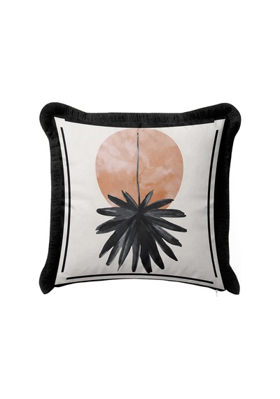Tropik Palmiye Gün Batımı Saçaklı Yastık Kılıfı-sanatsal Botanik Bohem Siyah Püsküllü Kırlent Kılıfı Uzak Vadi Serenat Tropik Palmiye Gün Batımı Saçaklı Yastık Kılıfı-sanatsal Botanik Bohem Siyah Püsküllü Kırlent Kılıfı Uzak Vadi Serenat