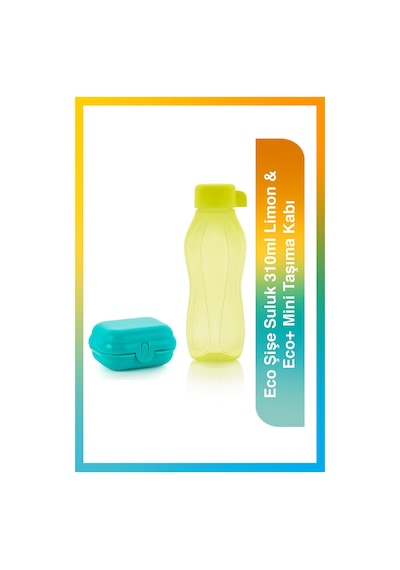 Tupperware Eco Şişe Suluk 310 ml Limon & Eco+ Mini Taşıma Kabı
