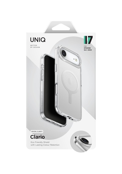 Apple Uyumlu iPhone 17 Air Kılıf Clario Geri Dönüşüm Doğaya Duyarlı Materyal Kapak Çift Katman Magsafe Özellikli Şeffaf