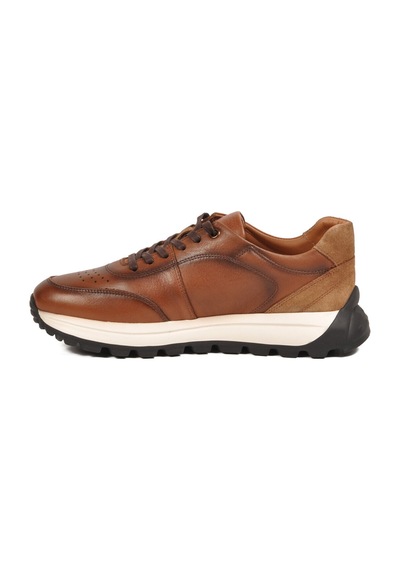 Voyager Taba Hakiki Deri Erkek Sneaker Memory Taban Premium Casual Ayakkabı M654 M