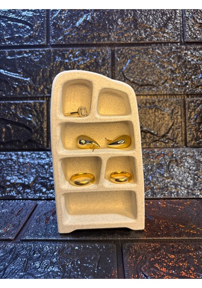 Modern Organik Form Mini Kitaplık Masaüstü Dekoratif Raf