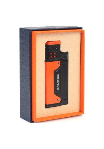 Conquistador Tek Torch Pürmüz Turuncu Siyah Delicili Metal Puro Çakmağı Cnq-032