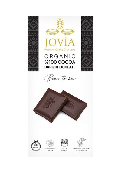 Jovia Organik %100 Kakao Bitter Çikolata 75 G - 7 Adet Tarı