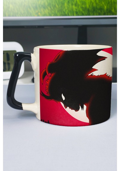 Devilman: Crybaby Anime Baskılı Seramik Lüks Kupa 1 Adet Özel Siyah Kulp Dalga Kulp V3d Çok Renkli