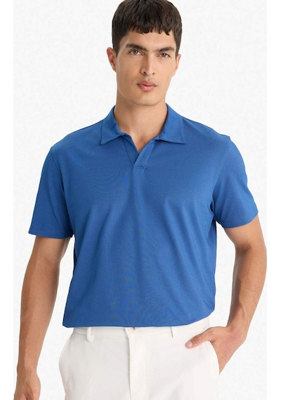 Defacto Regular Fit Polo Yaka Kısa Kollu Tişört F8477ax25auın272 Indigo