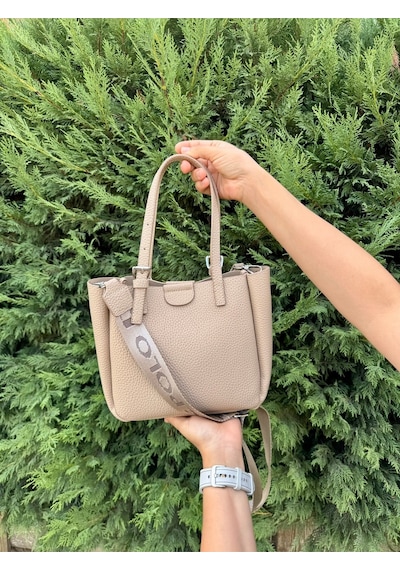 Just Polo Kadın Kum Yeni Sezon 3 Bölmeli Yumuşak Deri Lüks Ve Şık Dokunuş El & Omuz Çantası Shoulder Bag