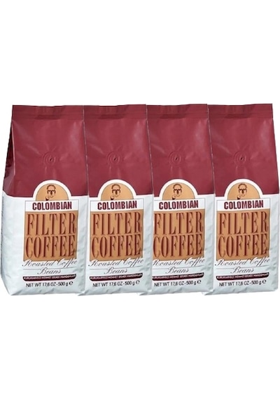 Kuru Kahveci Mehmet Efendi Colombian Kahve Çekirdek 4 x 500 G