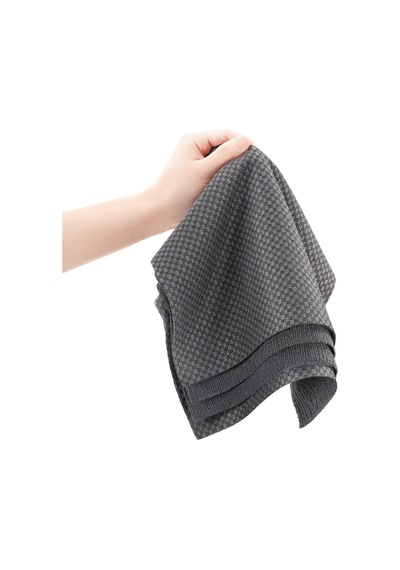 Çok Amaçlı Rulo Mikrofiber Temizlik Bezi 30x30 24 Yapraklı Desenli Gri Gri
