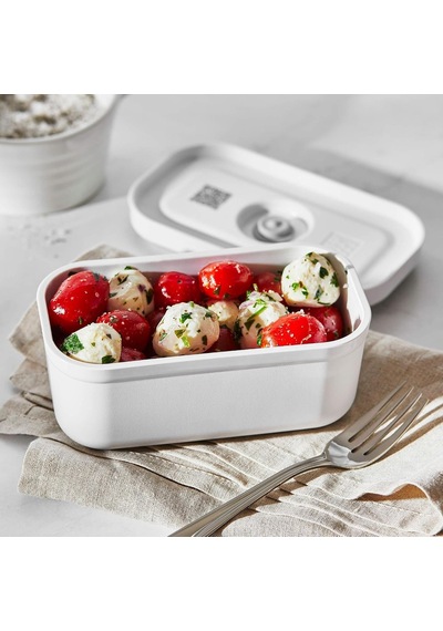 Fresh & Save Vakumlu Yemek Taşıma Kabı, S, Plastik, Beyaz-gri Çok Renkli