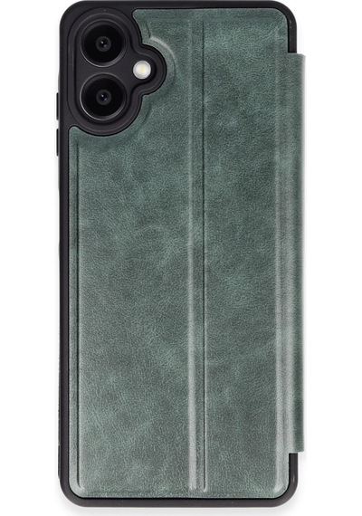 Samsung Galaxy  Uyumlu,  A06 Kılıf Flip Cover - Koyu Yeşil