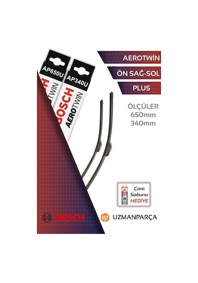 Bosch 3397006952+3397006941 650 Mm + 340 Mm Muz Tipi Aerotwin Ön Silecek Seti