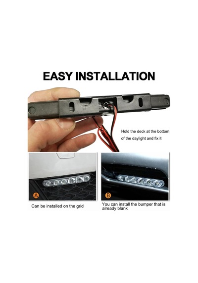 6 Ledli Gündüz Farı Gündüz Ledi Drl Led Lamba 18W Su Geçirmez