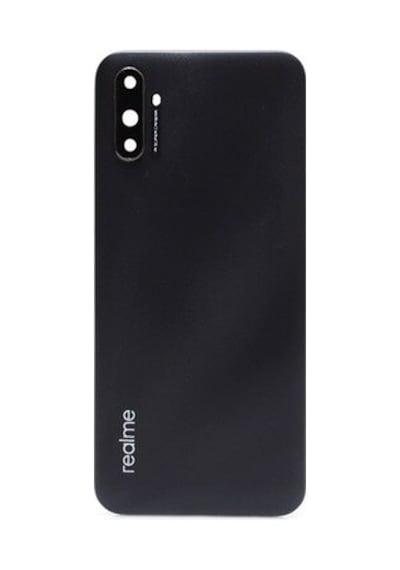 Oppo Realme C3 Arka Kapak Pil Batarya Kapağı Siyah