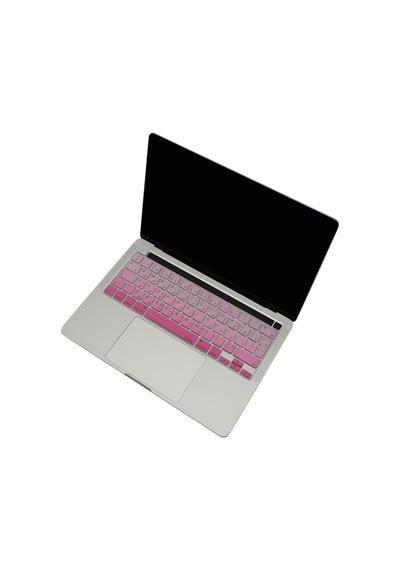 Arapça Klavye Apple Uyumlu MacBook Pro Kılıf M1-m2, 13inç Gradient Touchbarlı A2338 A2289 A2251 A2141 Uk Enter İle Pembe