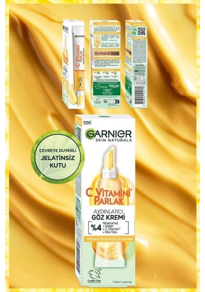 Garnier C Vitamini Parlak Aydınlatıcı Göz Kremi 15ml + Süper Aydınlatıcı Serum 30ml pktcvtmngzkrmsrm-9492