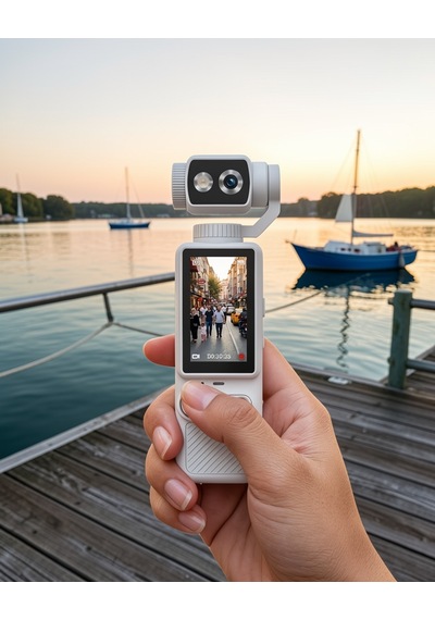 Kompakt 4k El Kamerası Otomatik Netleme Ve Dönen Lens Model Beyaz