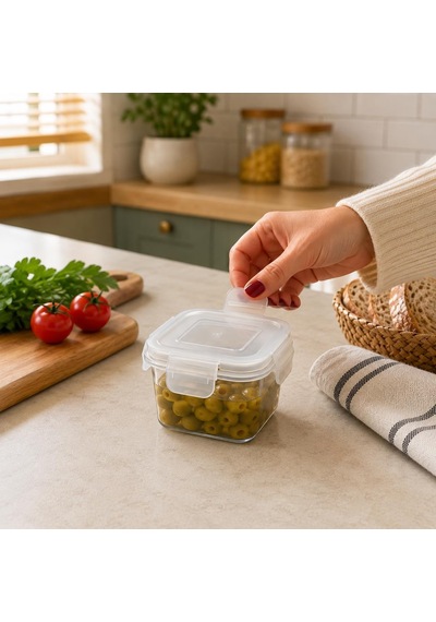260 Ml Sızdırmaz Şeffaf Contalı Kilitli Saklama Kabı, Pp Plastik Gıda Saklama Kutusu, Kapaklı Buzdolabı Düzenleyici, Mutfak Ve Erzak Kabı, İstiflenebilir Çok Amaçlı Organizer Asorti Renk Çok Renkli