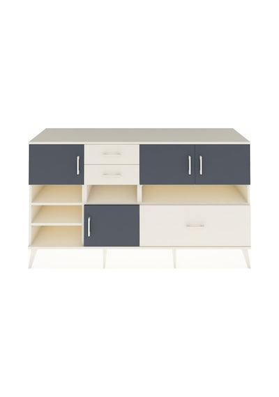 Kronos Konsol 7 Raflı 3 Çekmeceli 4 Kapaklı 176x59x99 Aytaşı-antr Aytaşı-antrasit/aytaşı