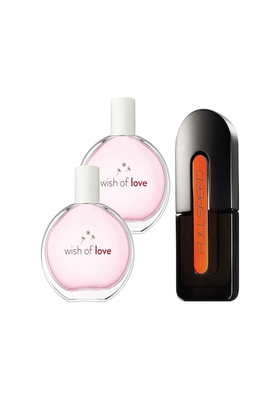 Avon Wish Of Love Kadın Parfüm EDT 2 x 50 ML + Fullspeed Erkek Parfüm EDT 75 ML