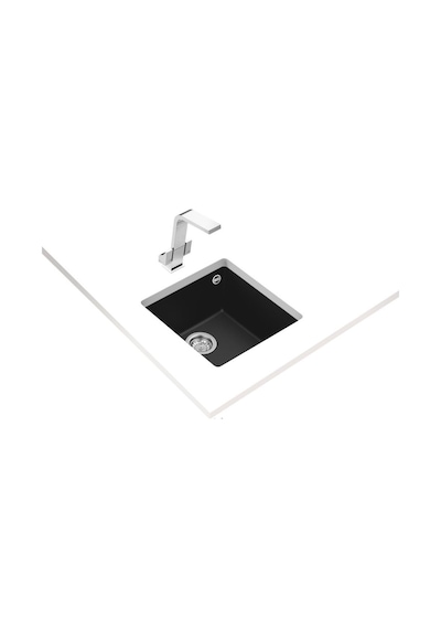 Teka Square 40.40 Tg Tezgah Altı Siyah Granit Eviye