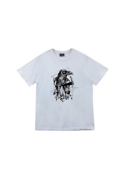 Stoned&Fame Unisex Beyaz Baskılı T-shirt Beyaz