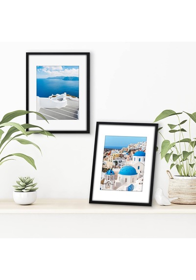 Kırılmaya Dayanıklı Camlı Resim Çerçevesi, 2'li Set, Paspartulu 20 X 25 Cm Veya Paspartusuz 28 X 35,5 Cm Fotoğra