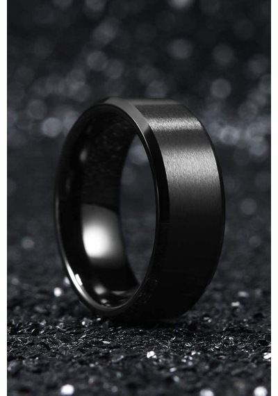 8 Mm Köşeli Düz Model Unisex Kadın Erkek Çelik Alyans Yüzük Cl31 001
