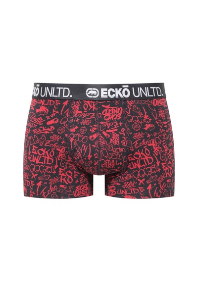 U.S. Polo Assn. Ecko Bordo - Lacivert - Baskılı 3'lü Boxer Bordo - Lacivert - Baskılı
