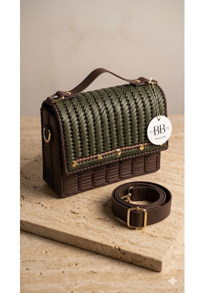 Busonbag Buson.bag - Ağaç Kabuğu Dokulu İmza Tasarım Çanta - Kadın El / Çapraz Çanta Acı Kahverengi - Yeşil Busonbag Buson.bag - Ağaç Kabuğu Dokulu İmza Tasarım Çanta - Kadın El / Çapraz Çanta Acı Kahverengi - Yeşil