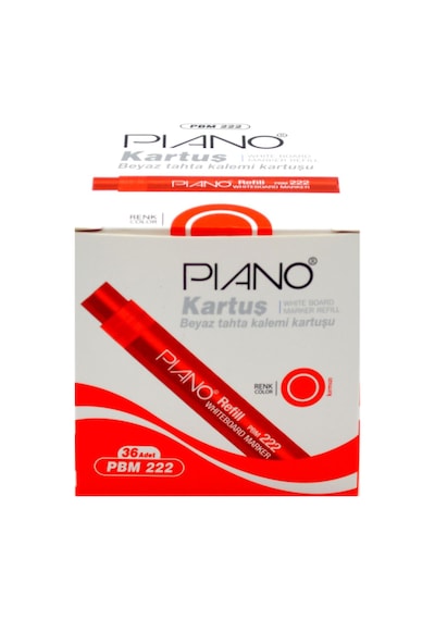 Piano Beyaz Tahta Kalemi Kartuşu Kırmızı 36 Lı (1 Kutu)